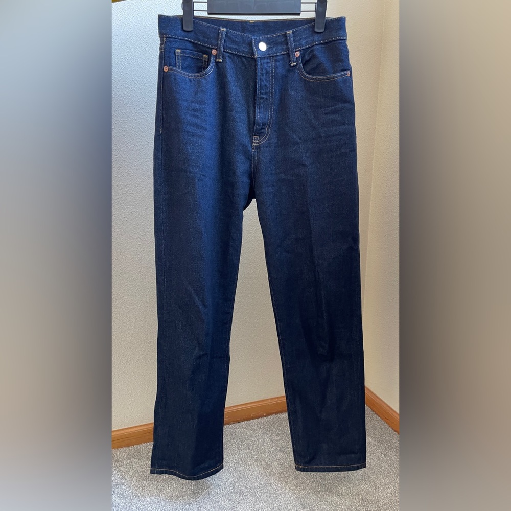 MUJI•Made with organic cotton. Loose fit. High-rise waist.